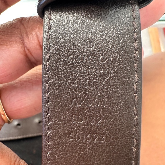 GUCCI LEATHER BELT WITH DOUBLE G BUCKLE main image 6